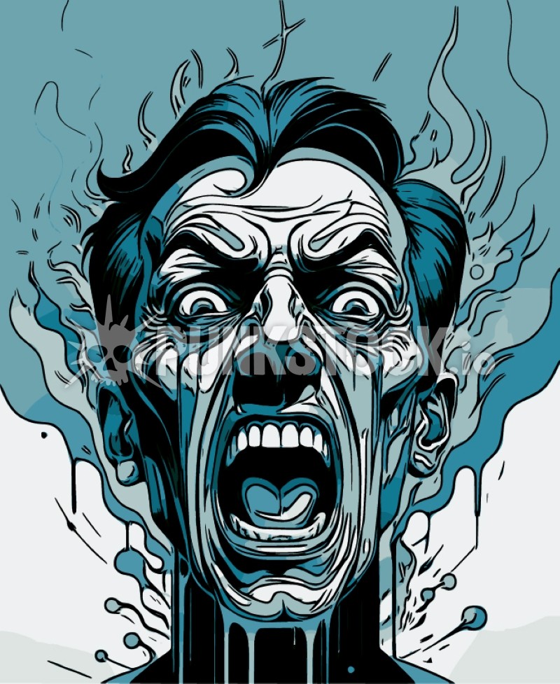 Horror scream yell vector graphic