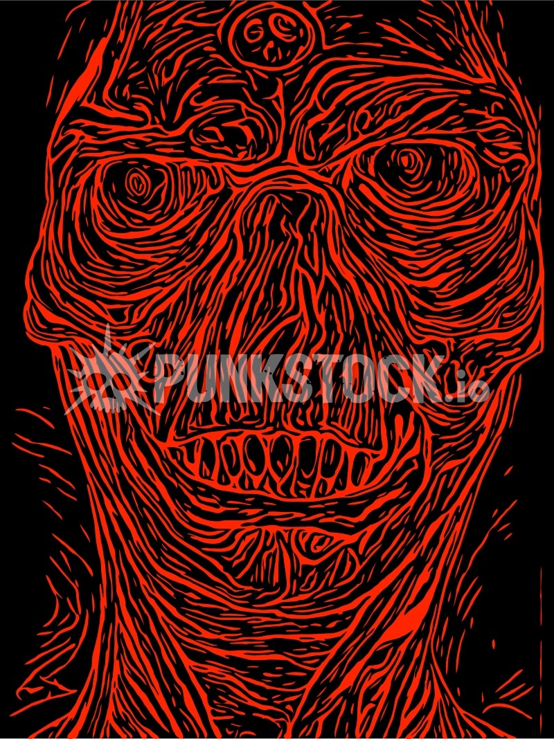 Face head line vector graphic