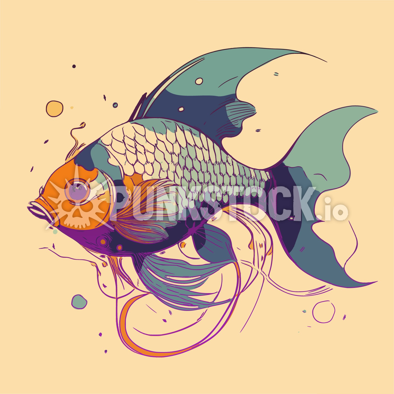 Colorful colourful fish vector graphic