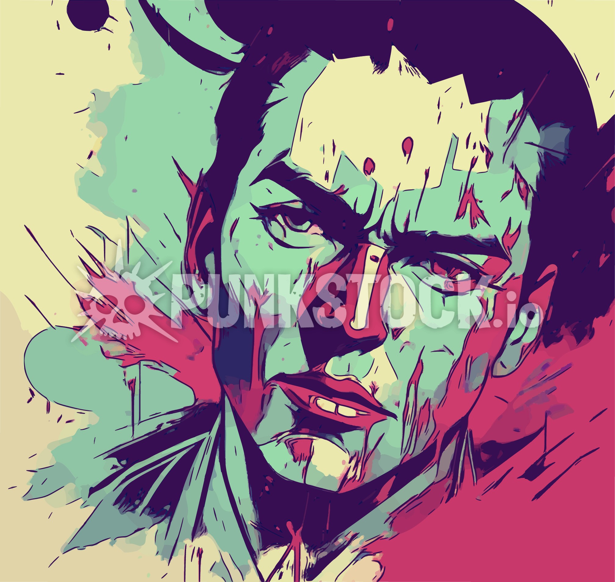 Man guy face vector graphic