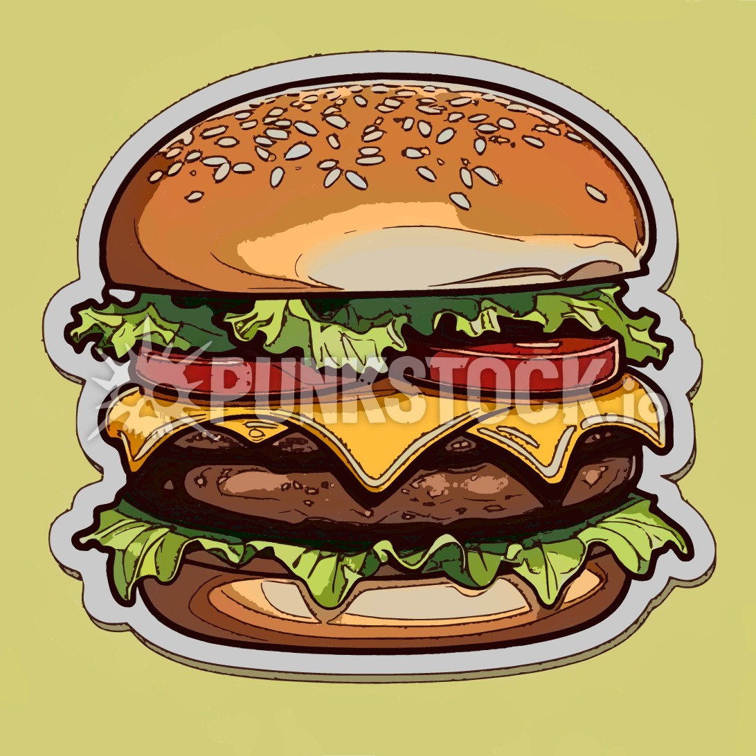 Burger chesseburger hamburger vector graphic