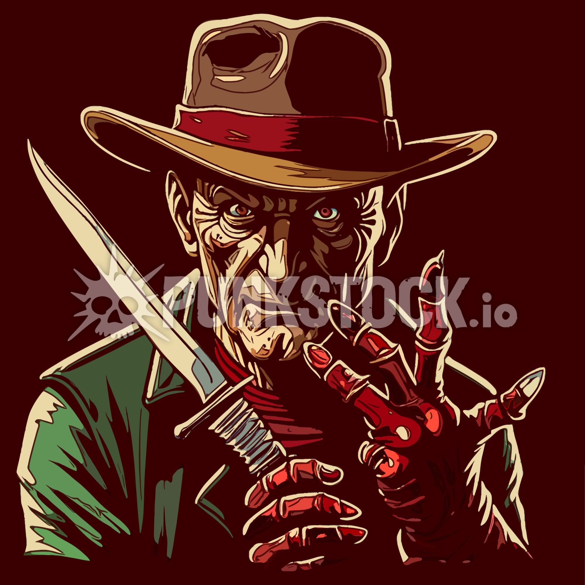 Freddy kruger krueger vector graphic
