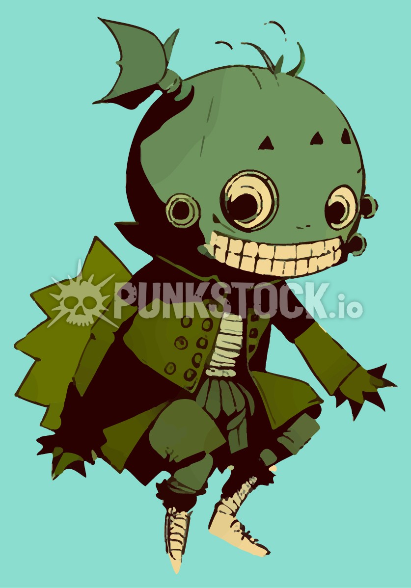 Green puppet creepy vector graphic
