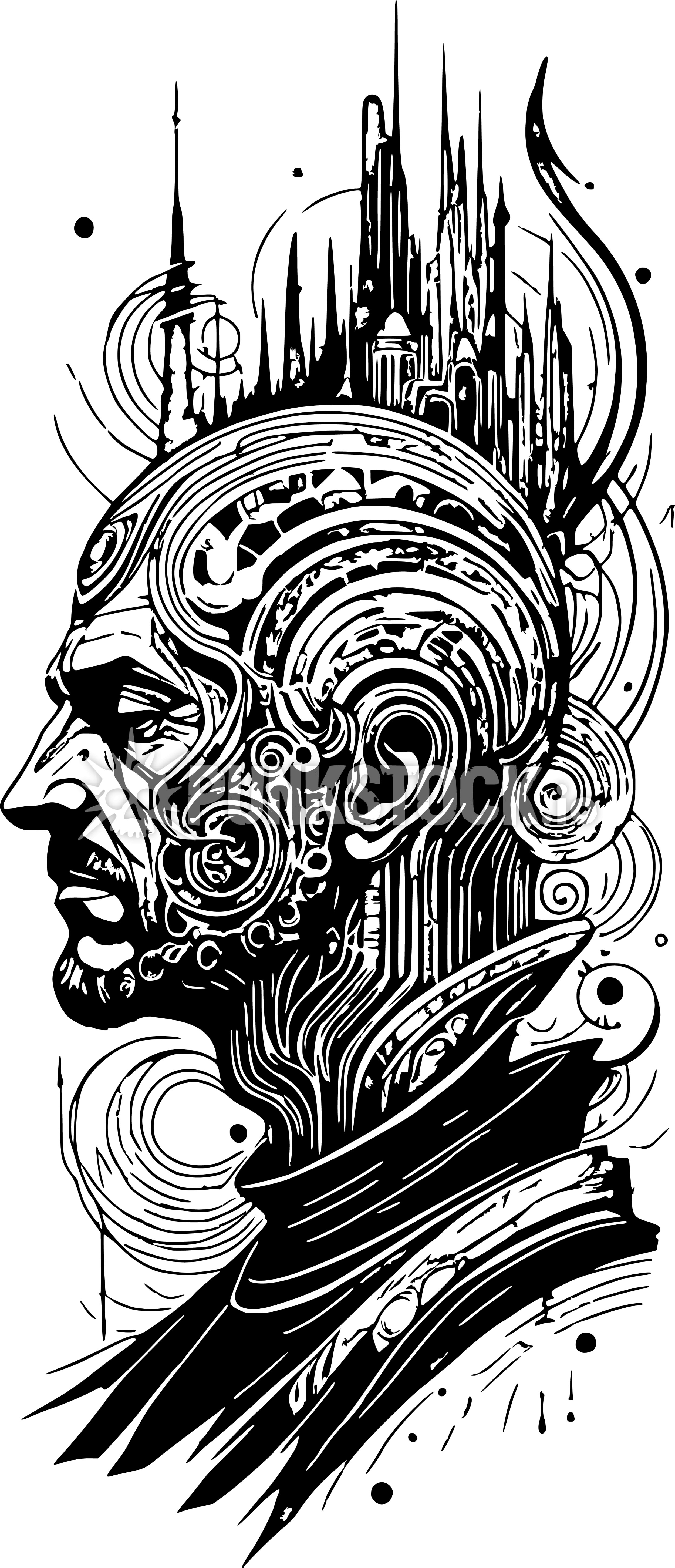 Head face man vector graphic