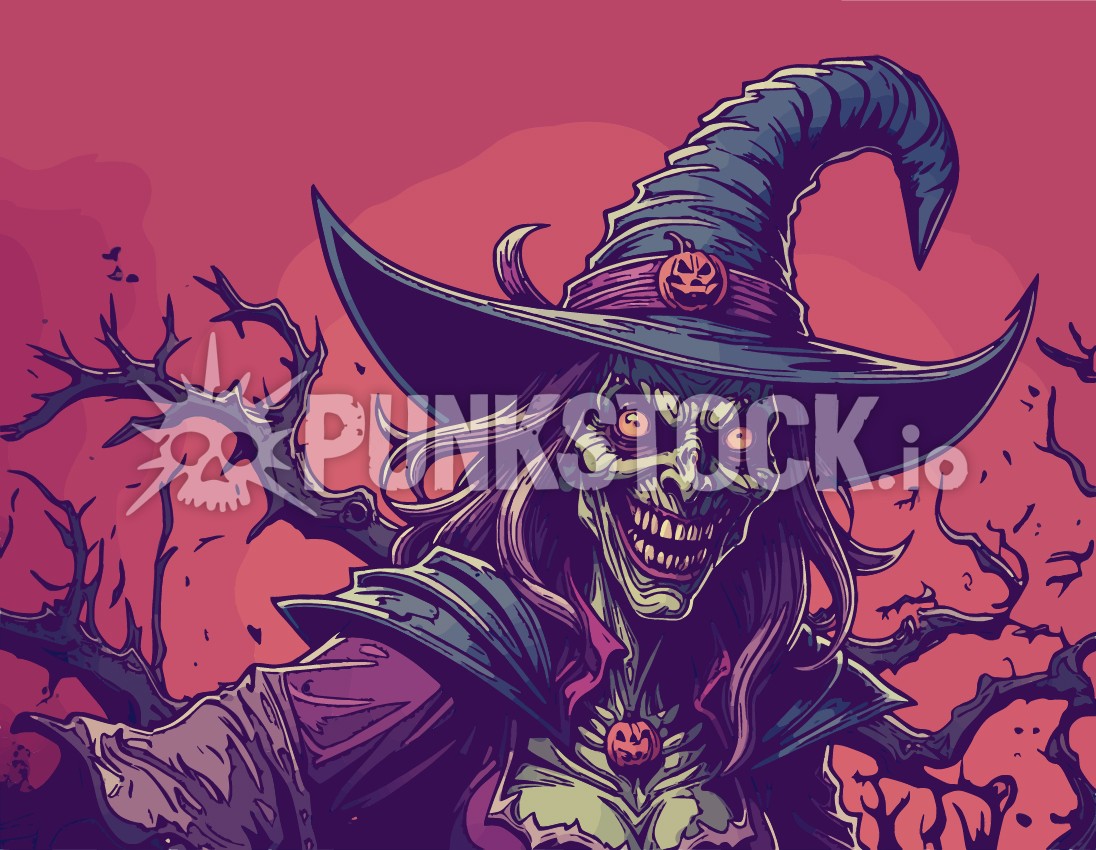 Witch withces haloween vector graphic