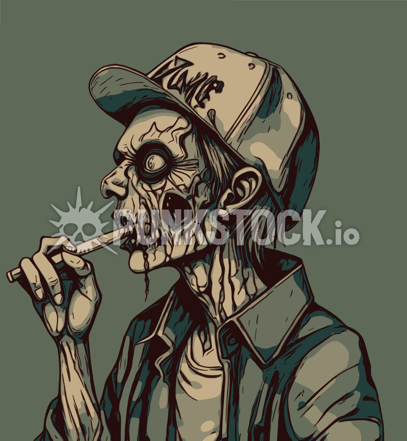 Zombie zombies smoke vector graphic