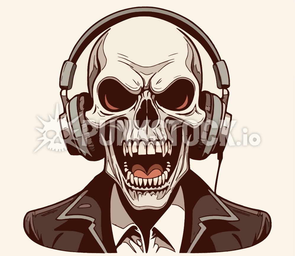 Skull skulls music vector graphic