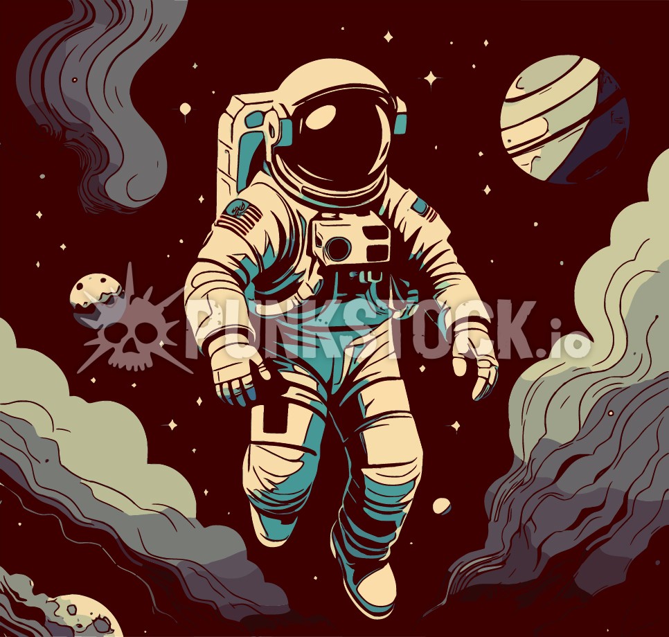 Night astronaut astronaught vector graphic