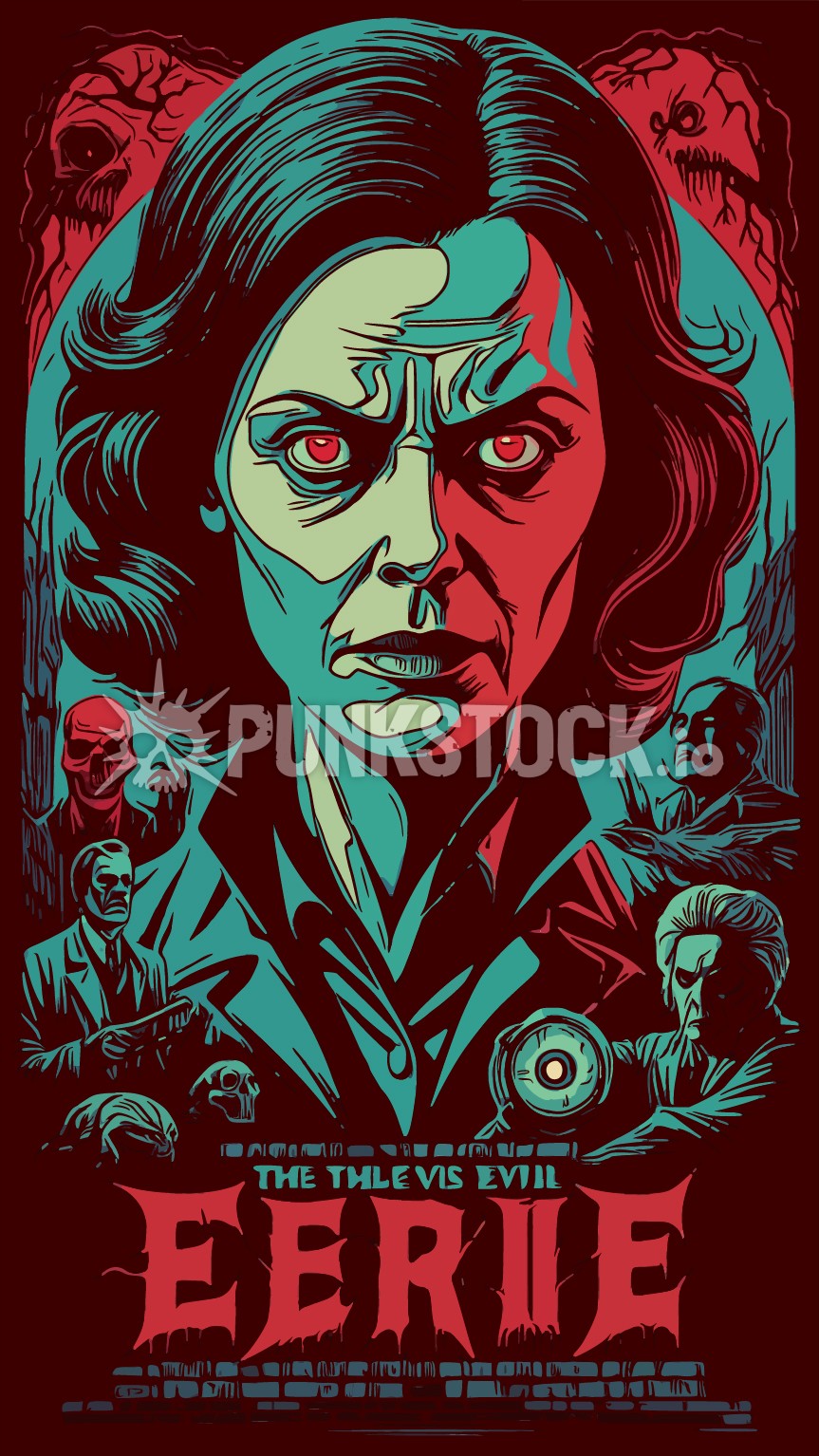 Poster horror movie vector graphic