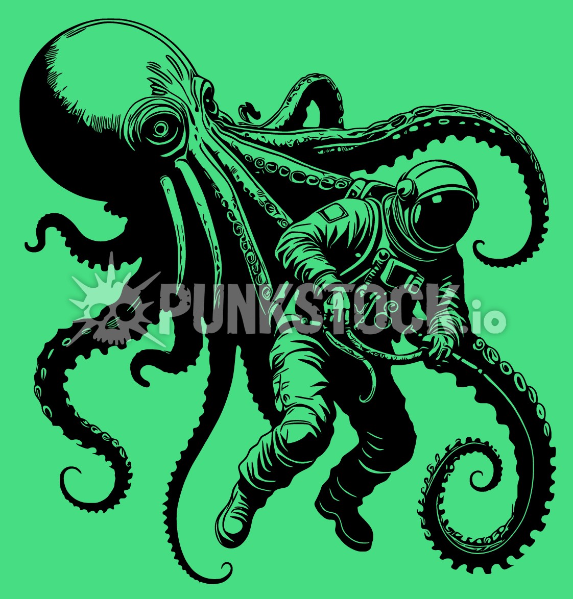 Squid space adventures squids vector graphic