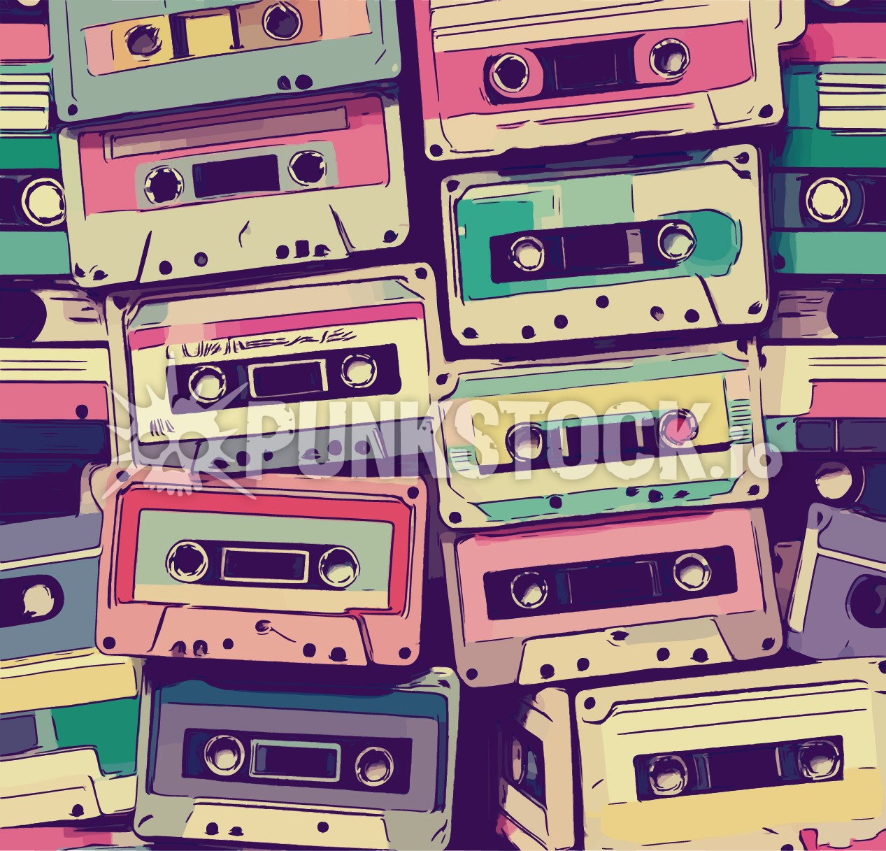 Casette casettes cassette vector graphic
