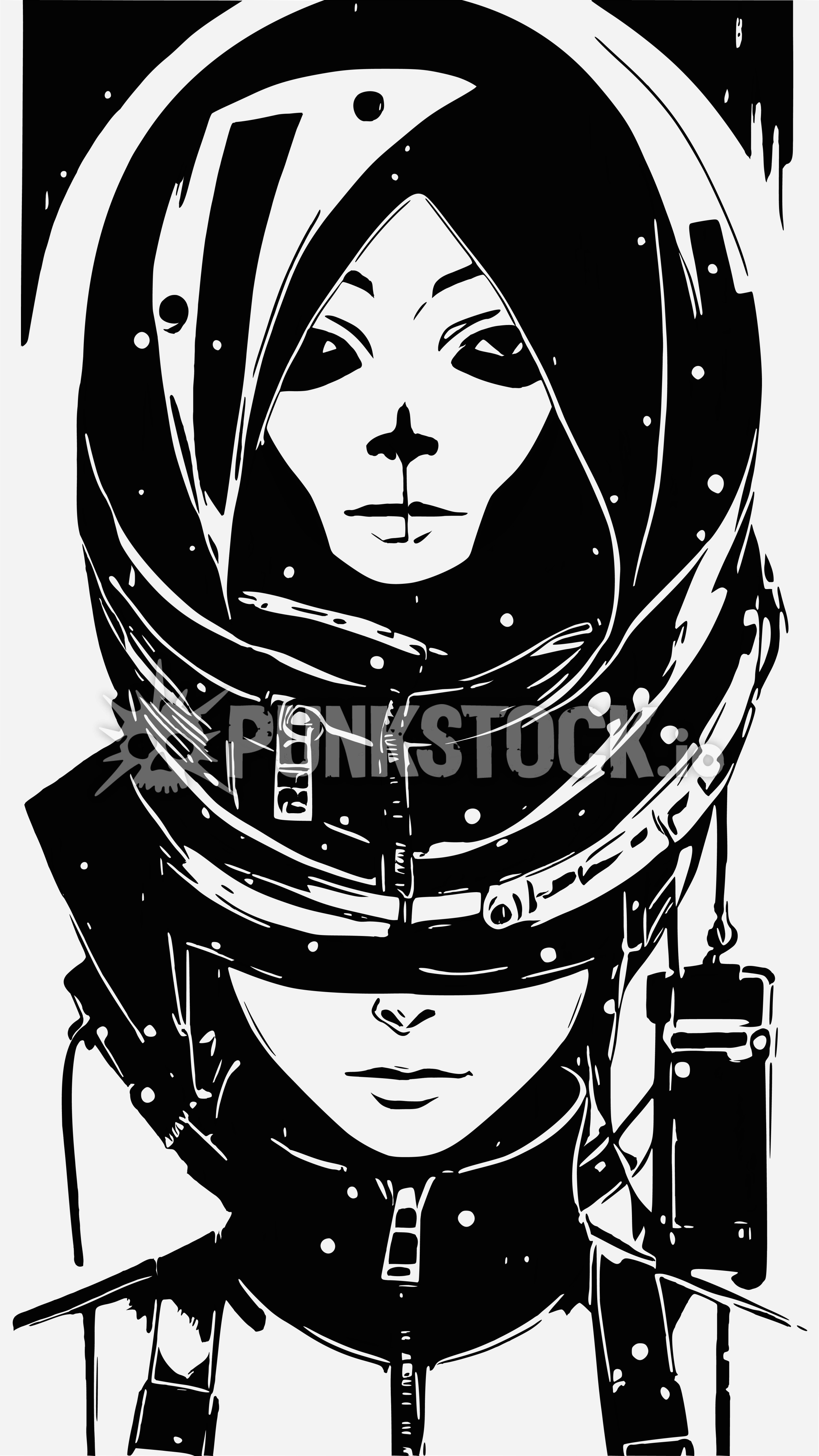 Space suit helmet vector graphic