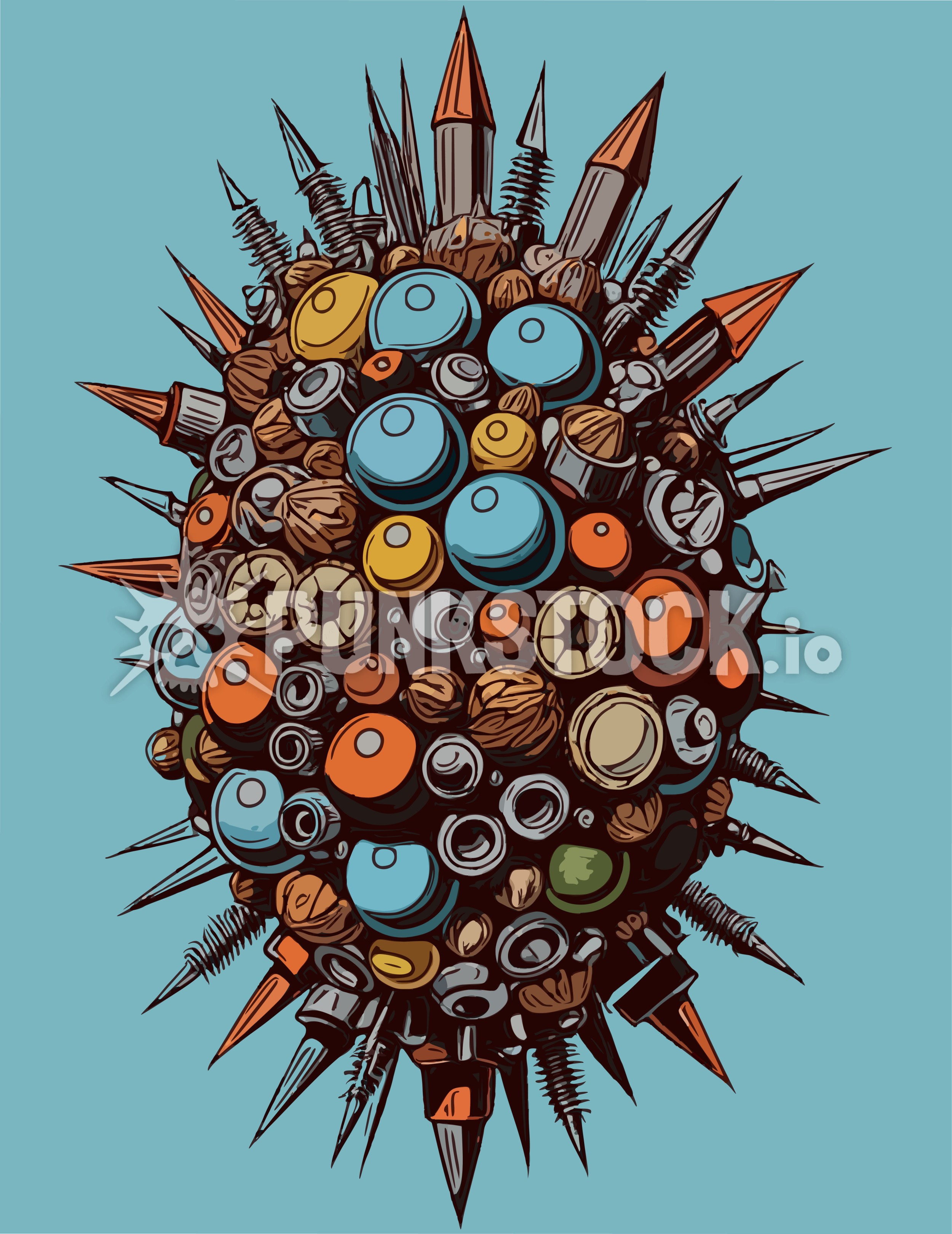 Ball balls cluster vector graphic