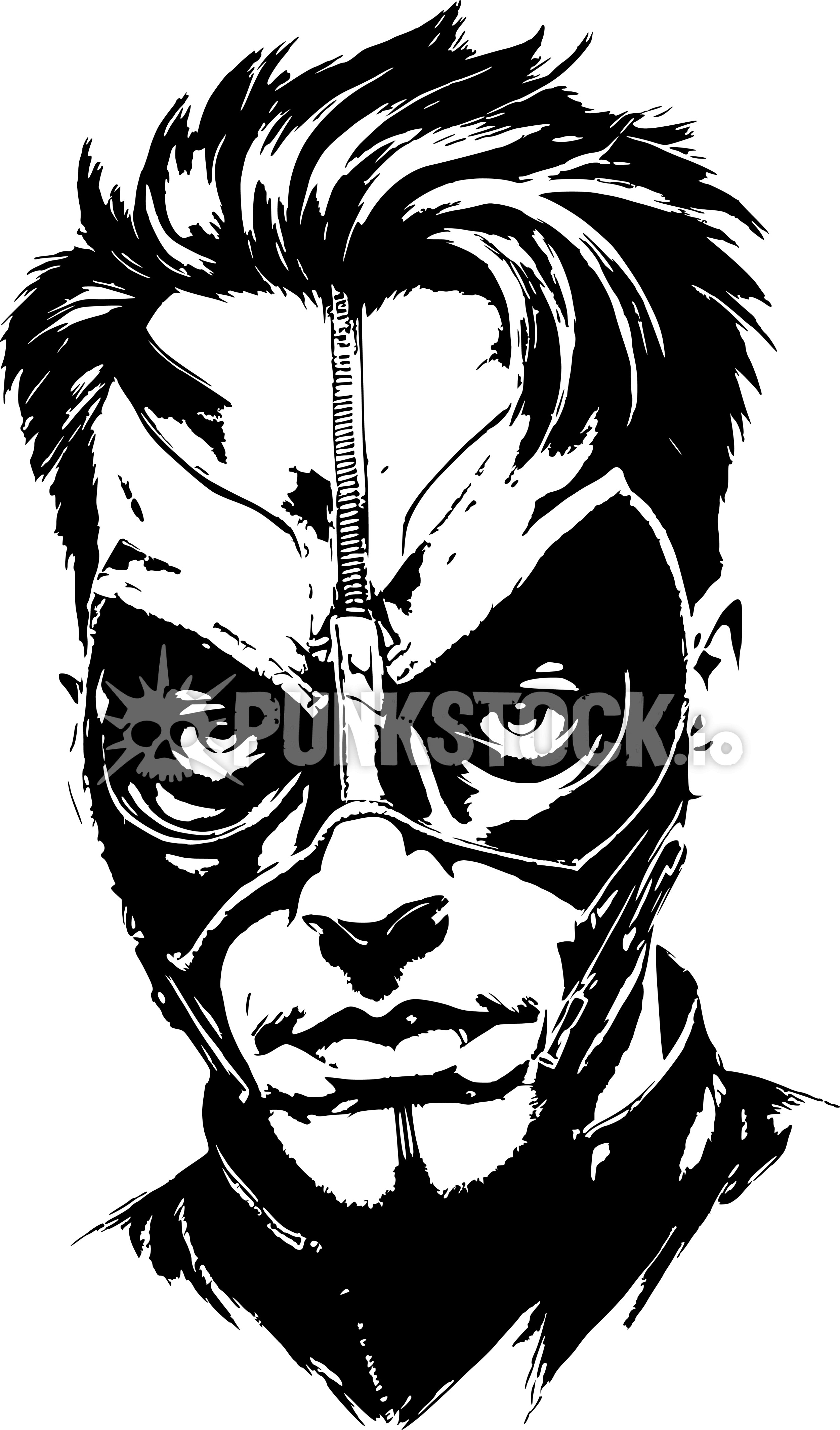 Black white mask vector graphic