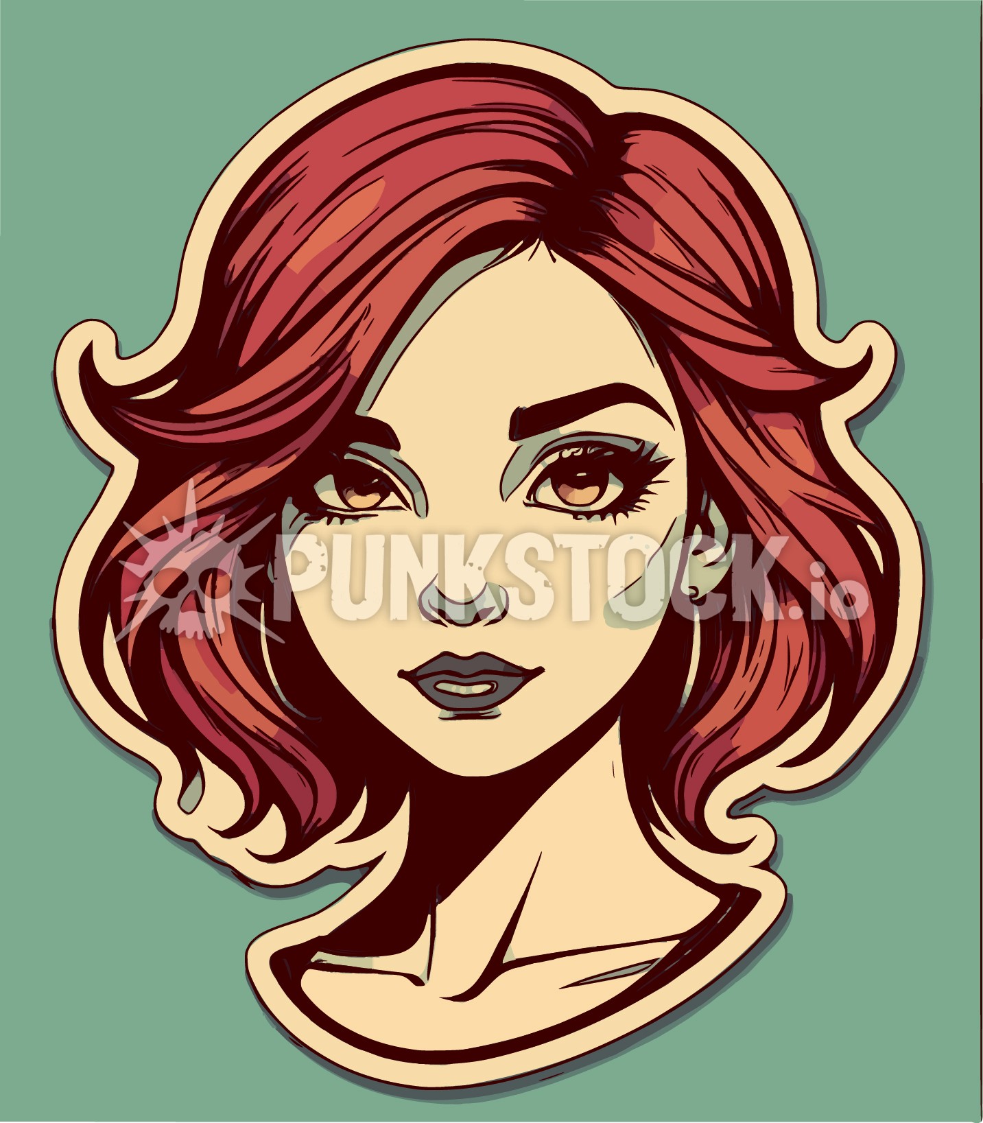 Woman girl pretty vector graphic