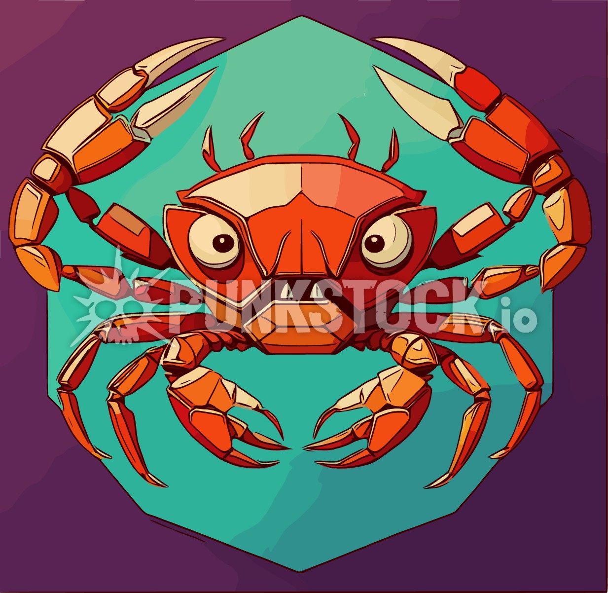 Red crab crabs vector graphic
