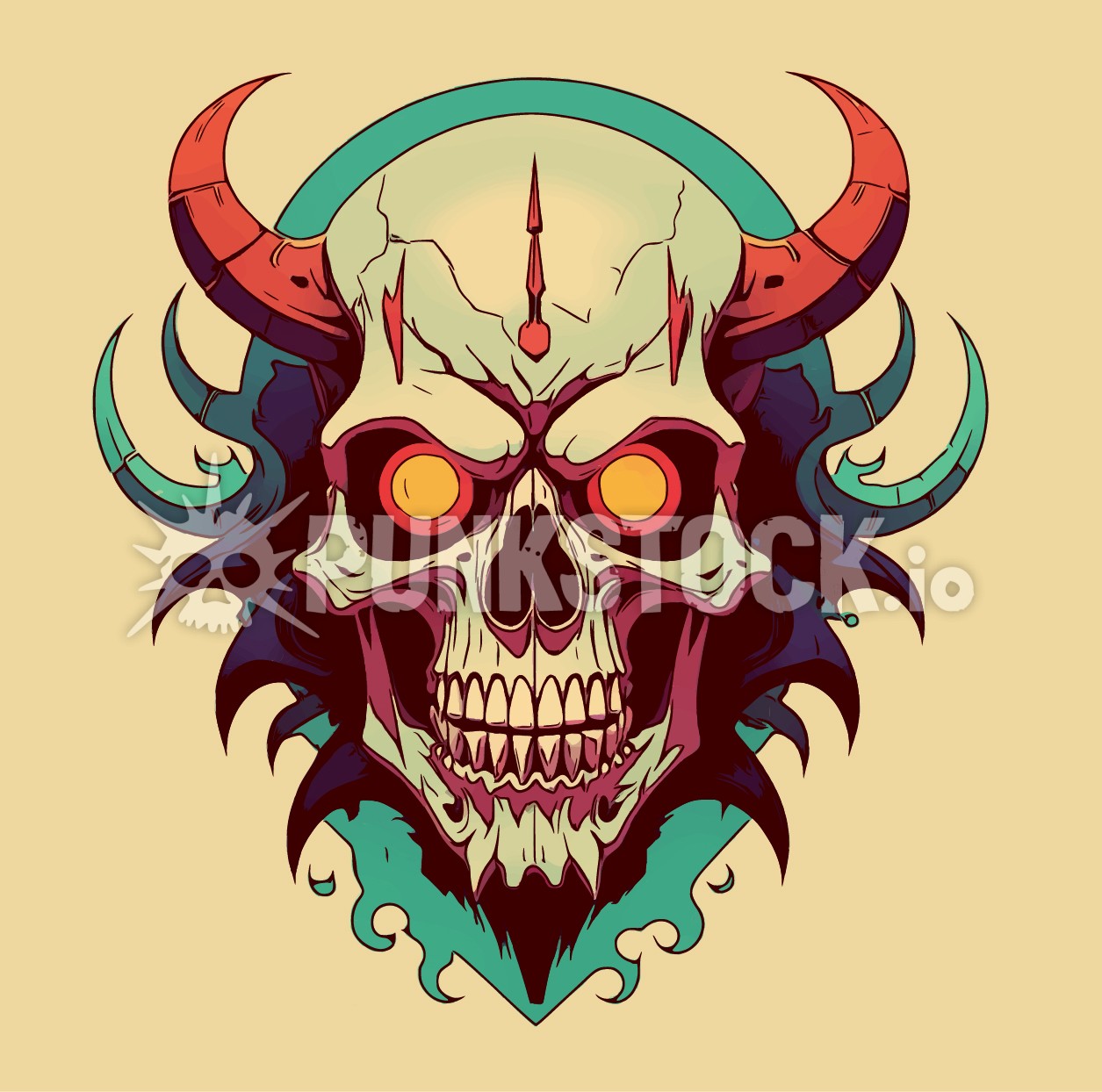 Skull skulls shapes vector graphic