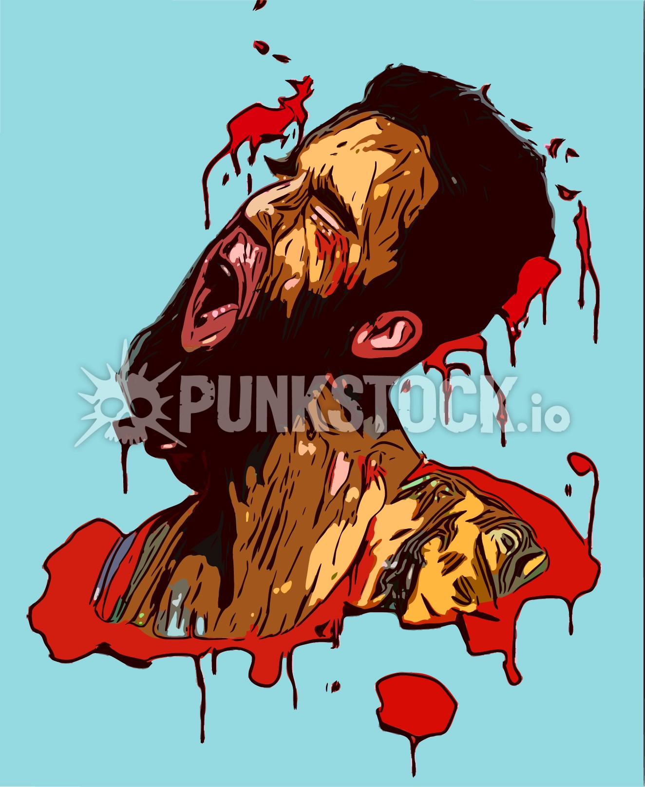 Head art face vector graphic
