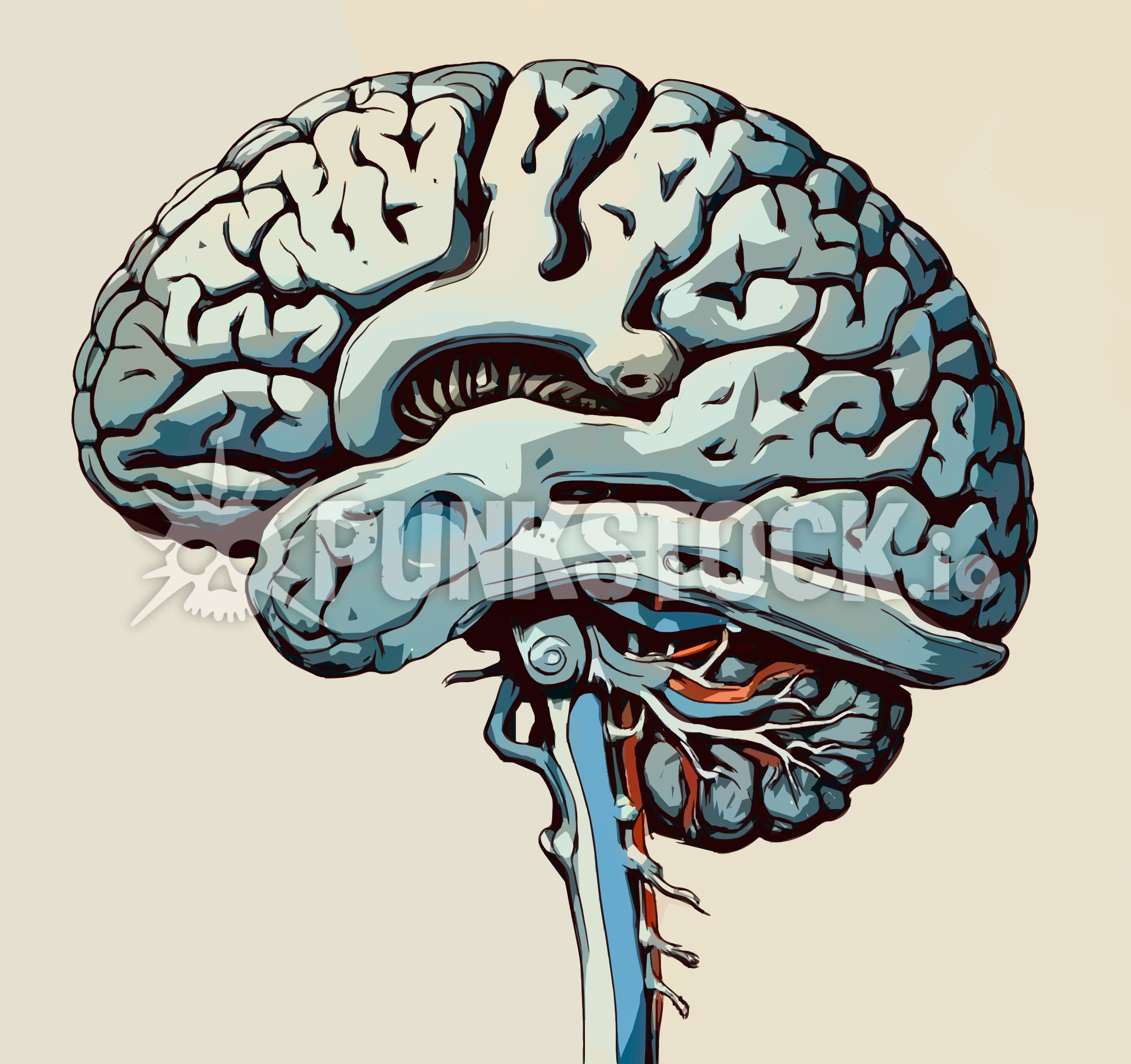 Brain brains biology vector graphic