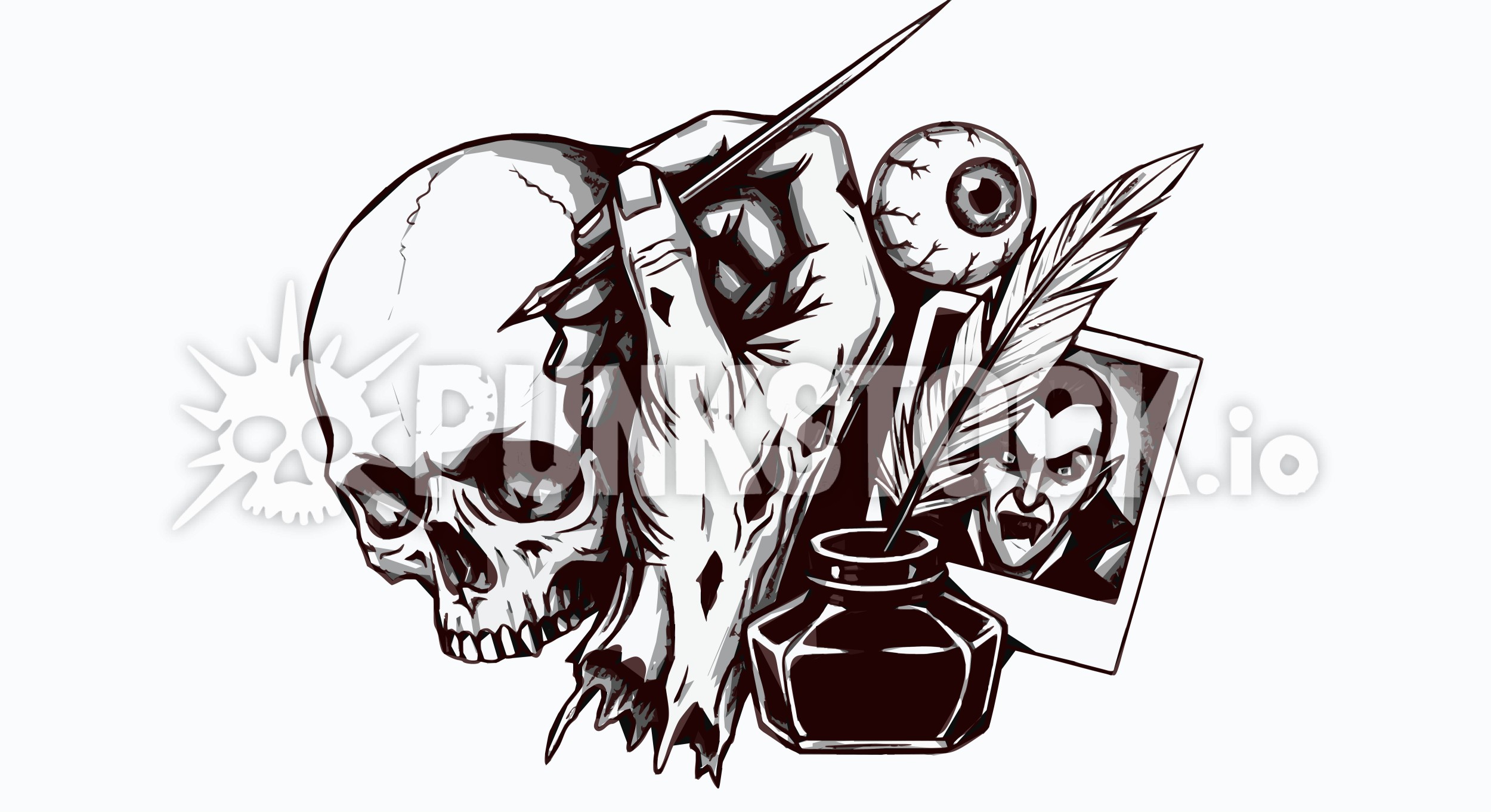 Skull skulls robot vector graphic