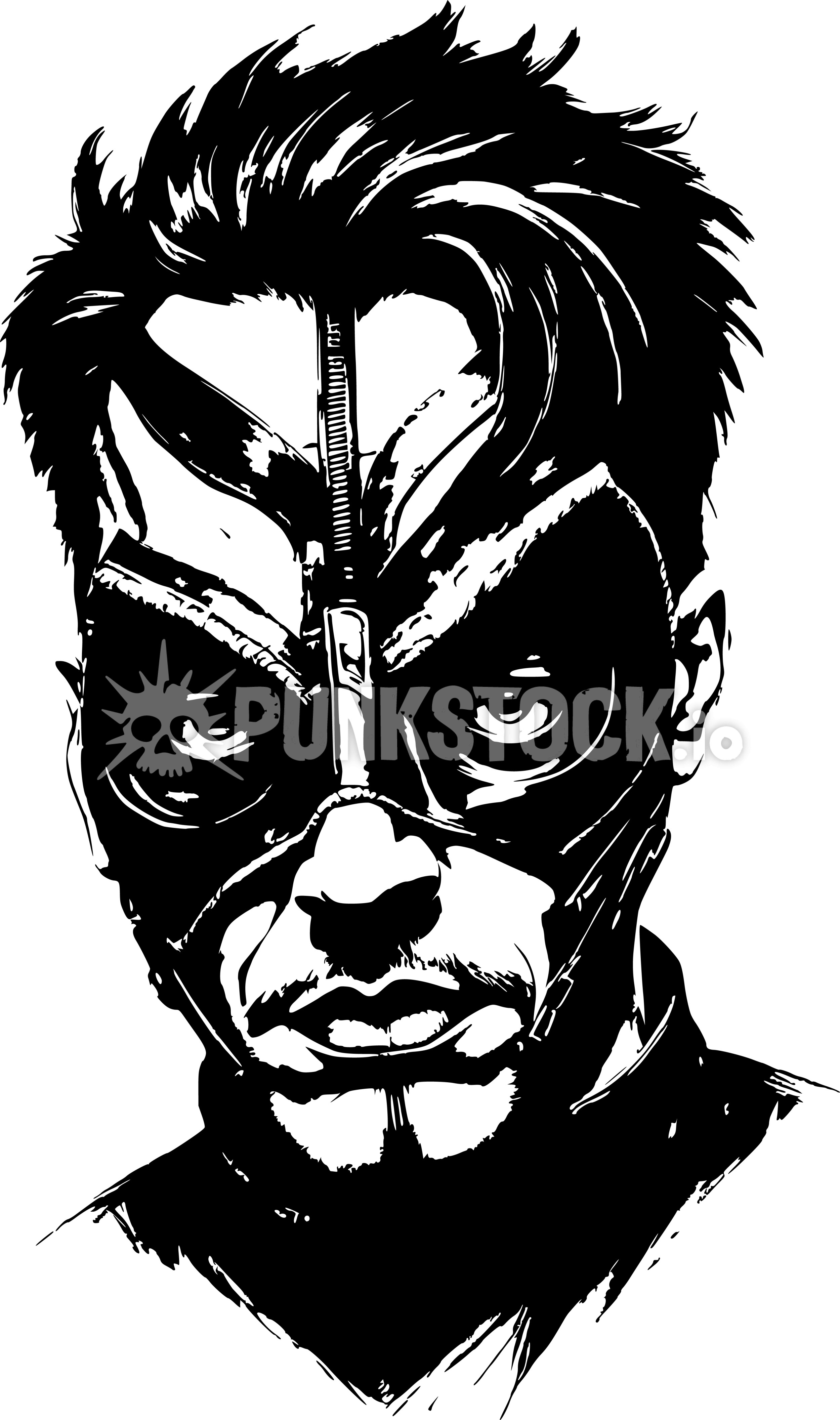 Black white mask vector graphic
