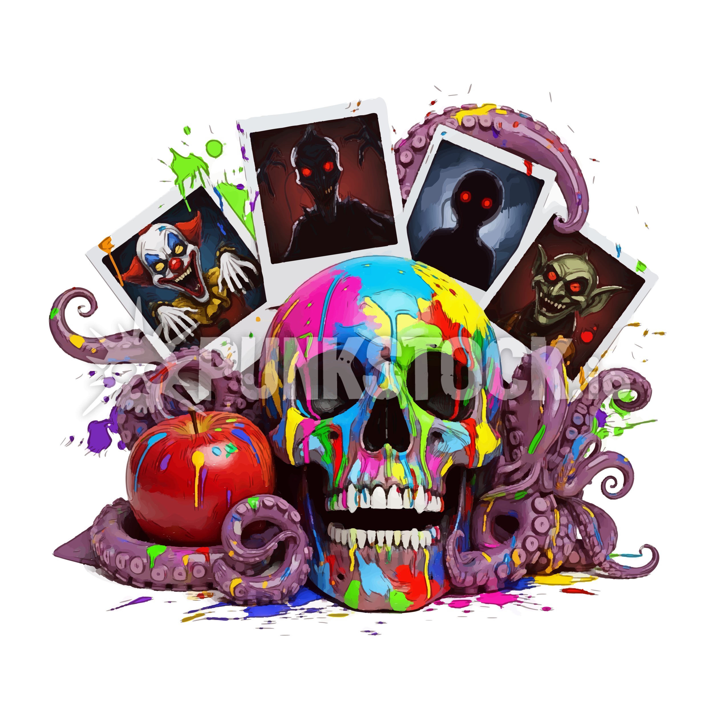 Skull skulls robot vector graphic