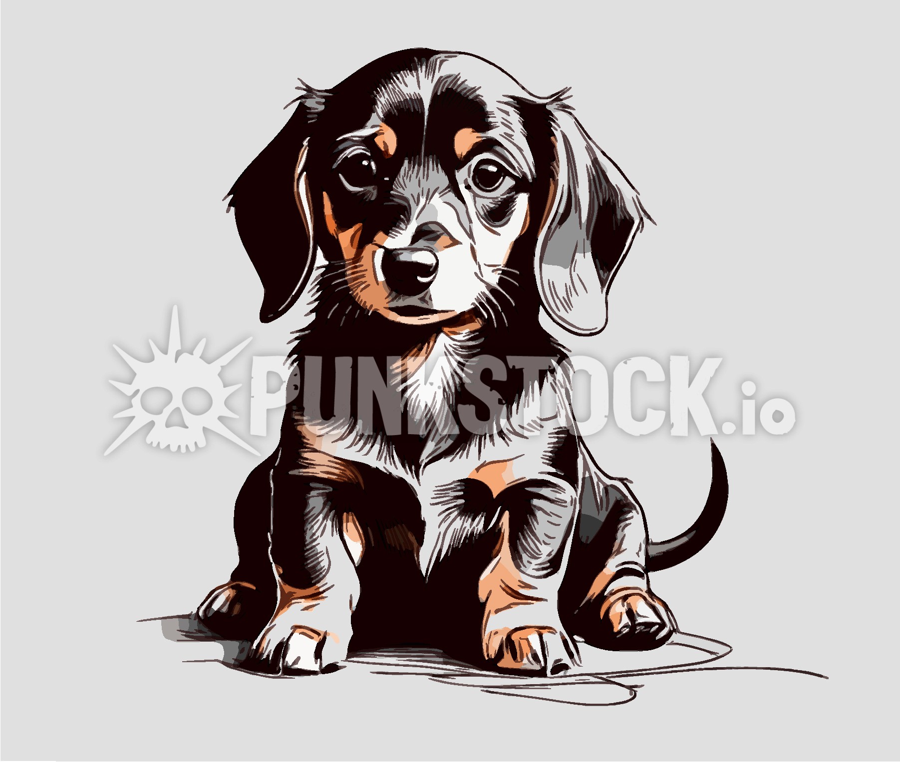 Dog puppy dachshund vector graphic