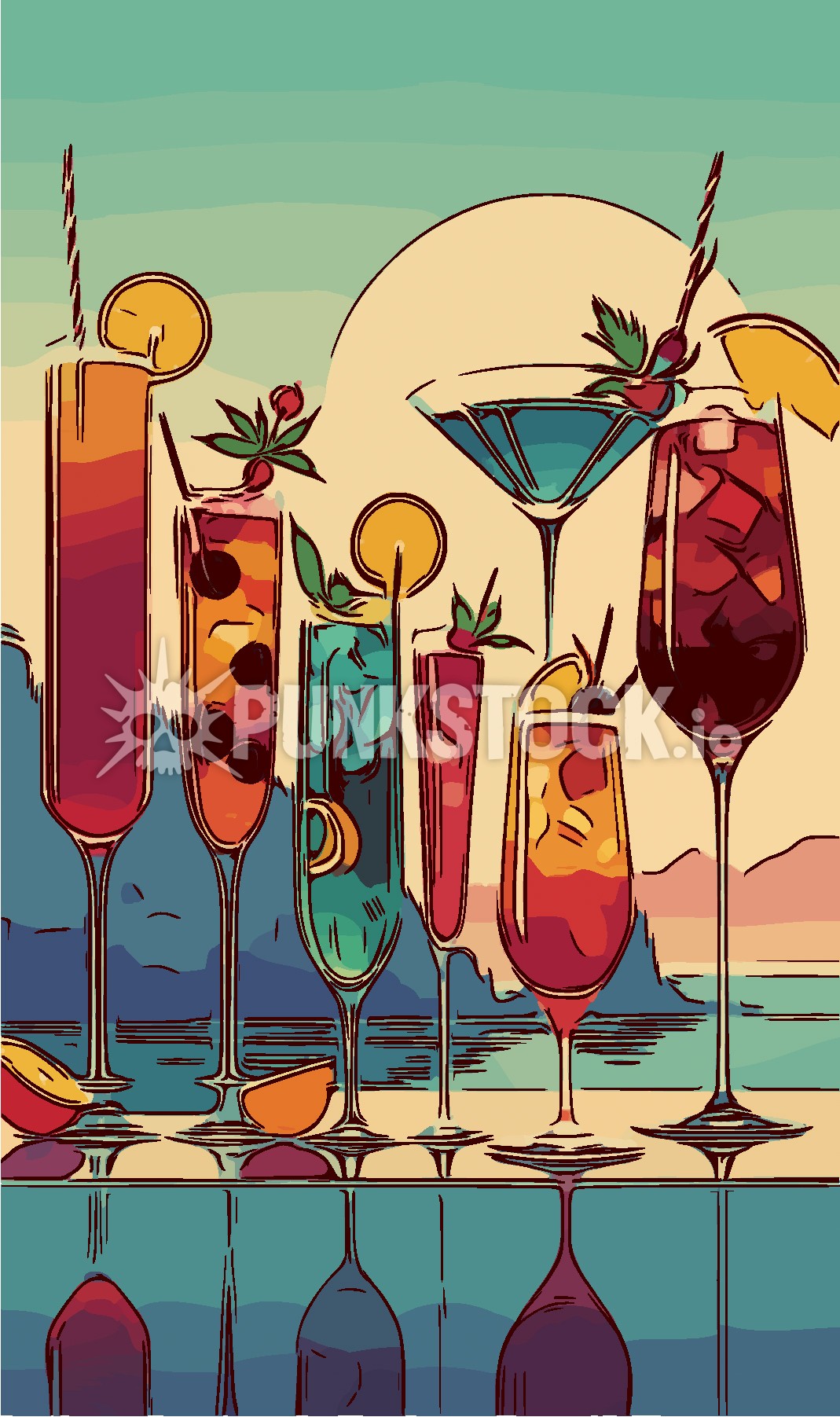 Cocktail cocktails drinks vector graphic