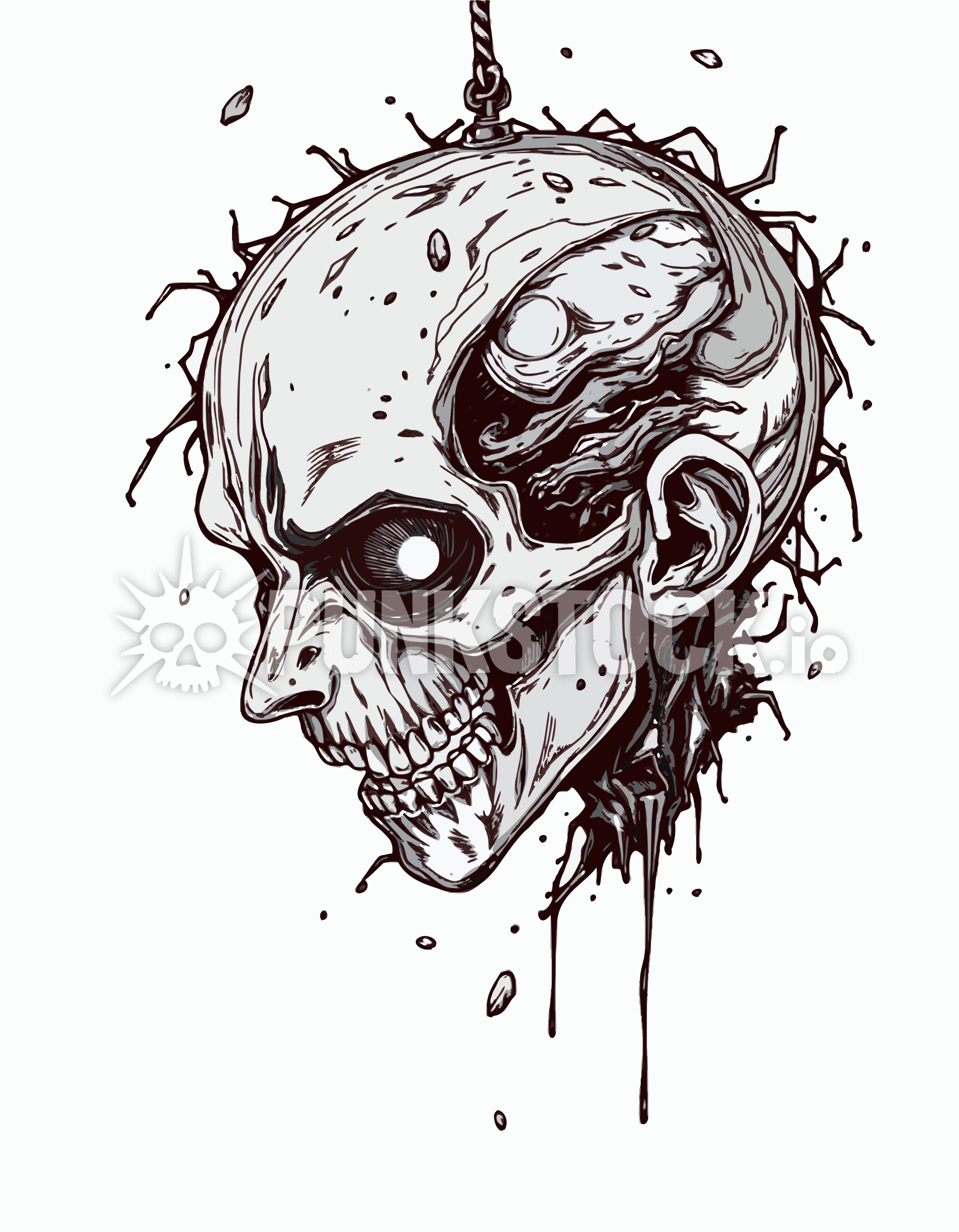 Head face side vector graphic