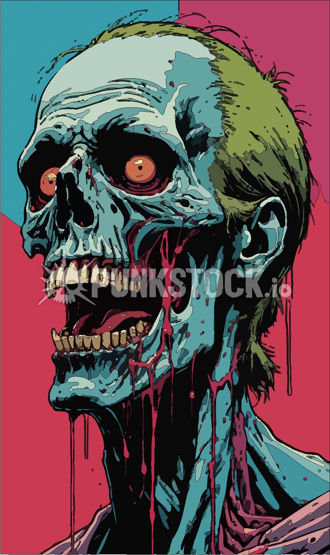 Zombie zombies face vector graphic