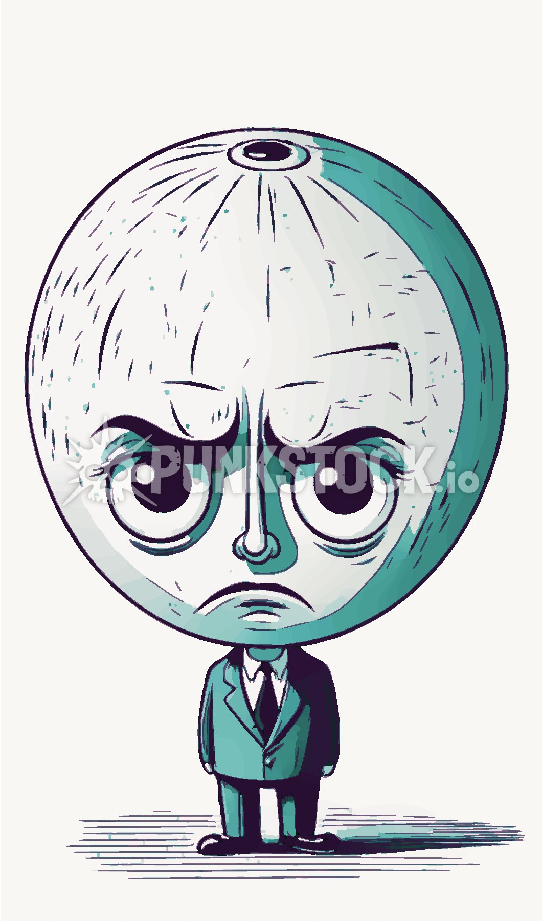 Round sphere face vector graphic