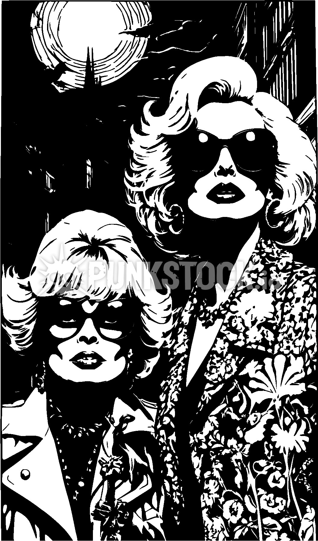 Glamour glamorous sunglasses vector graphic