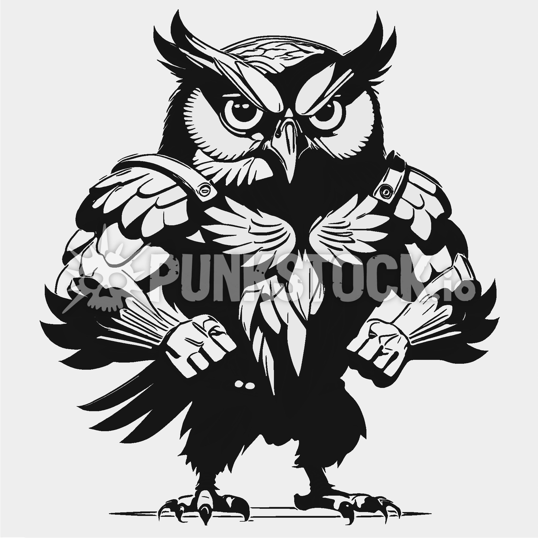 Strong muscle muscled vector graphic