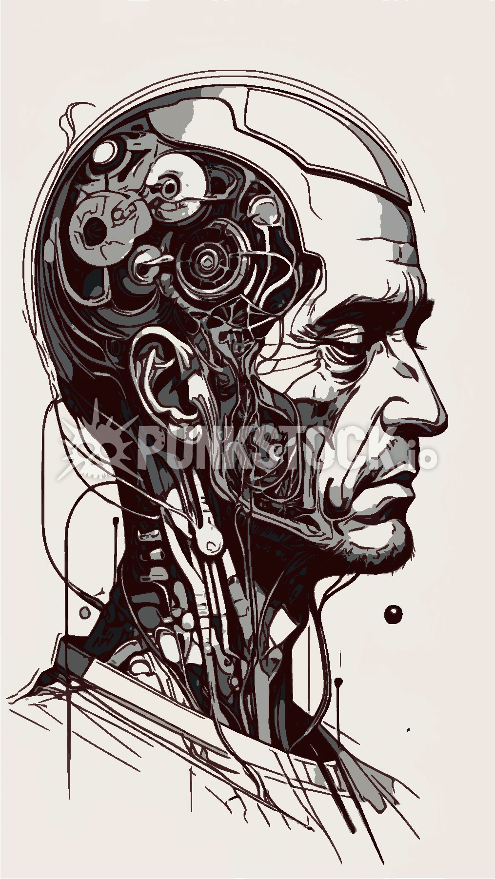 Man guy side vector graphic