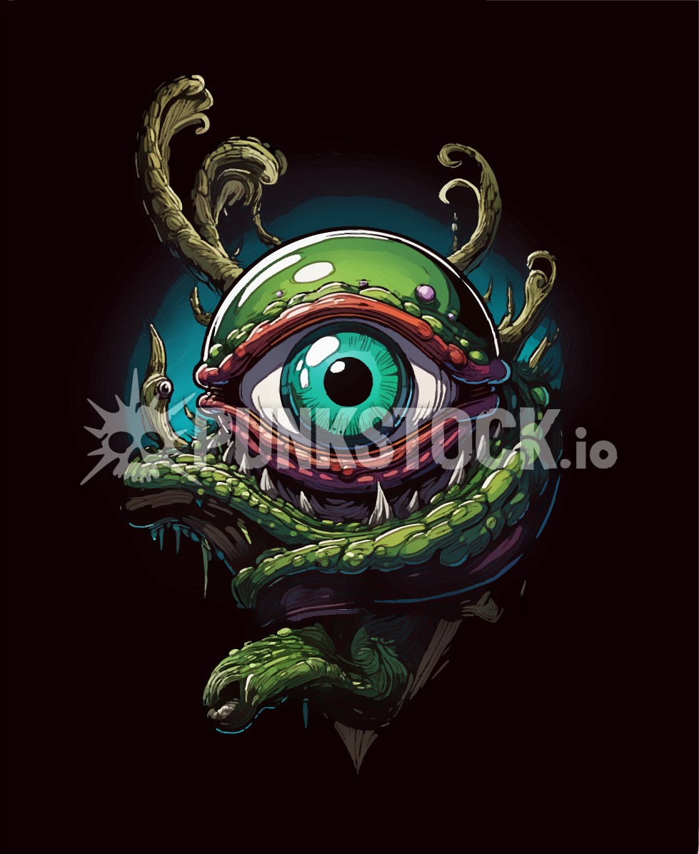 Big eyes eye eyeball vector graphic