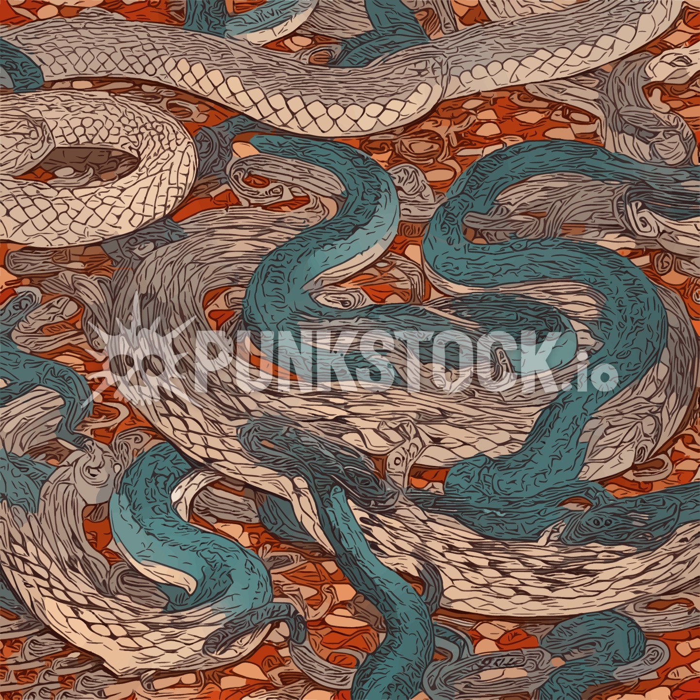 Snake snakes reptile vector graphic