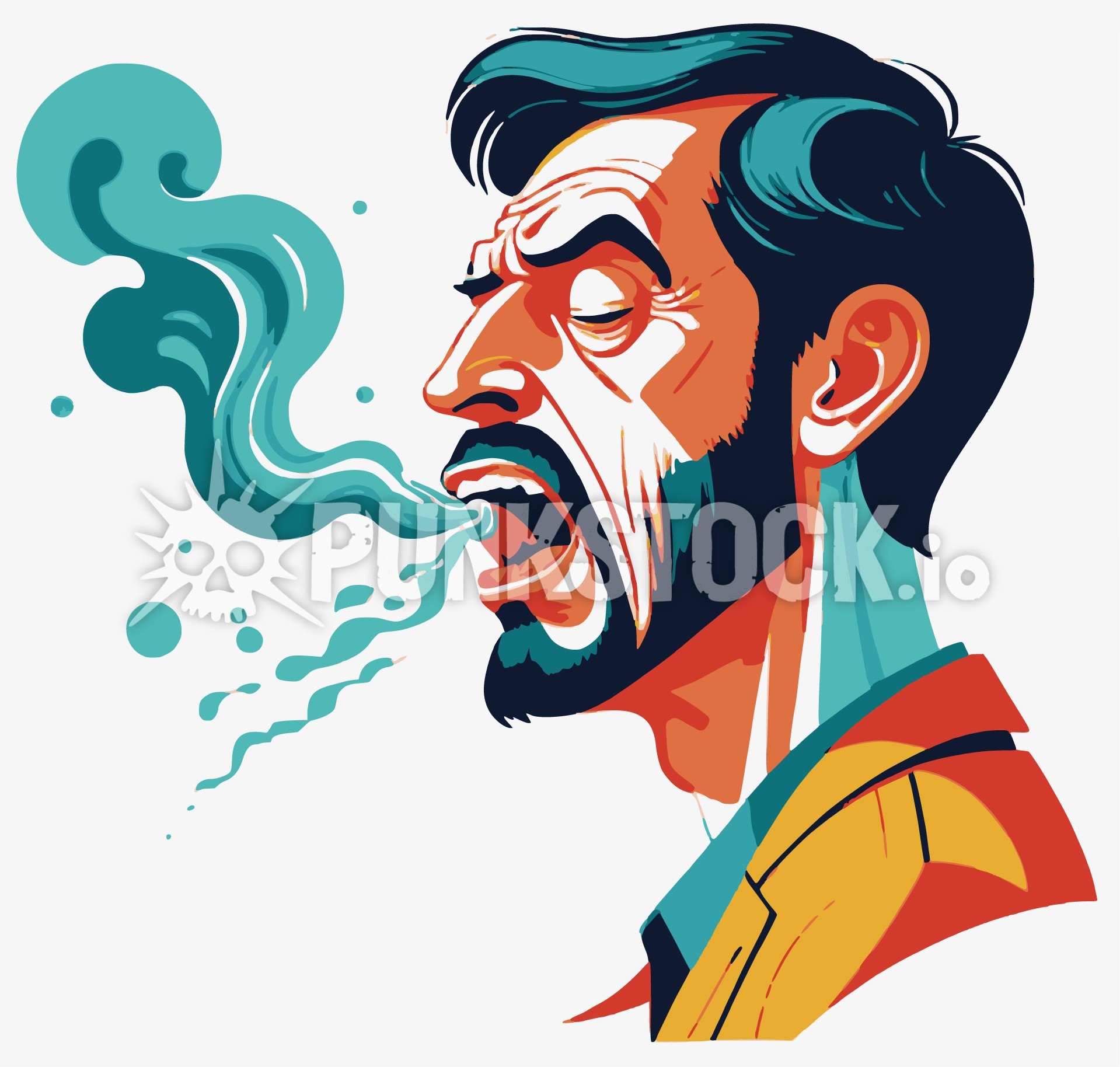 Man scream screaming vector graphic