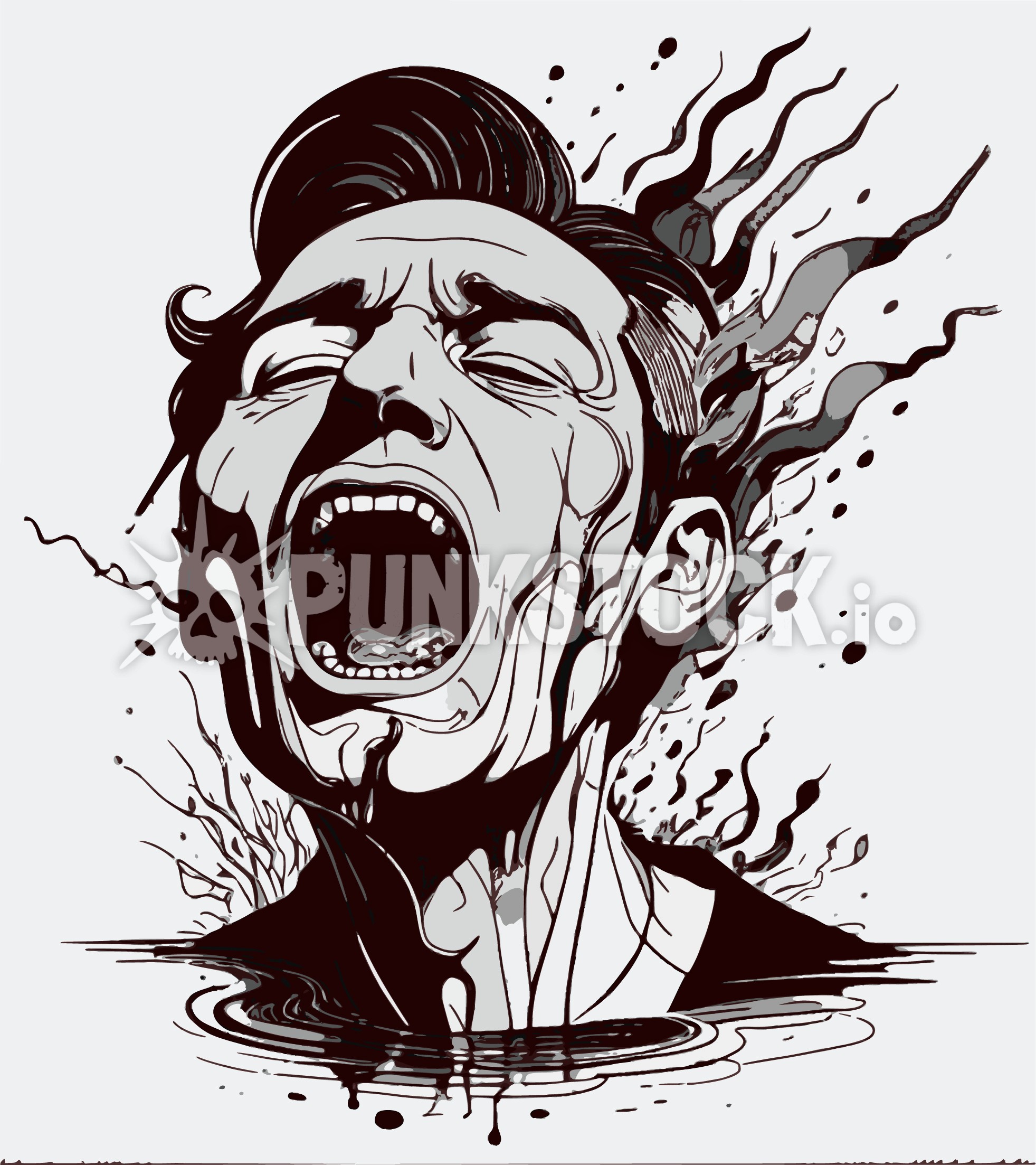 Man face head vector graphic