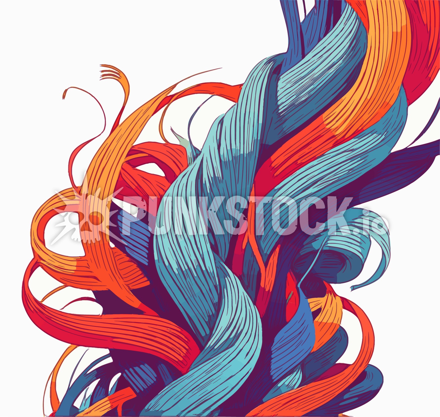 String strings lines vector graphic