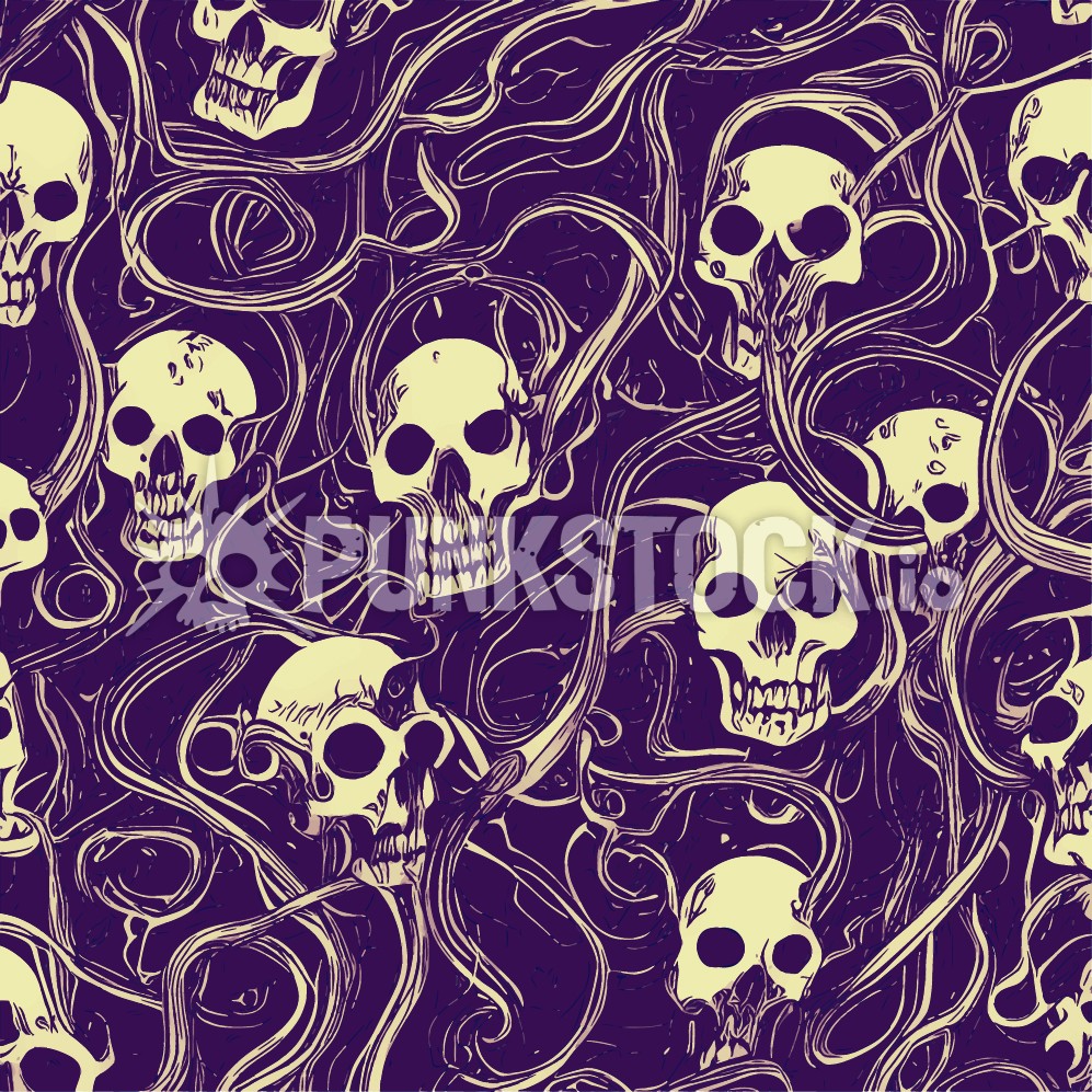 Skulls pattern background vector graphic