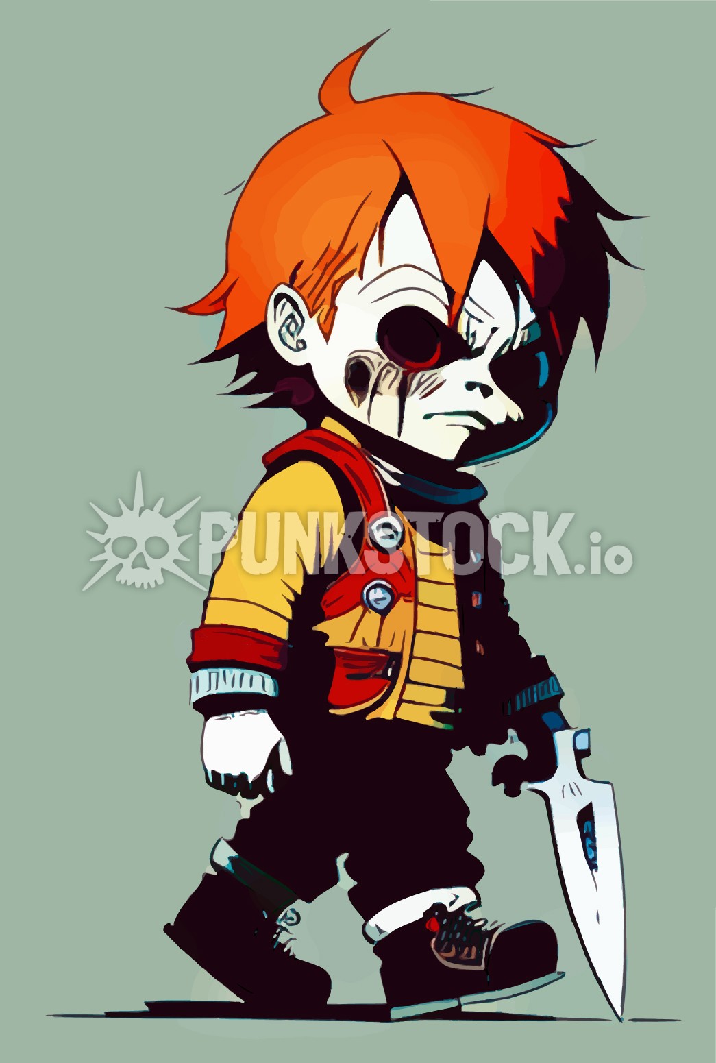 Child's play knife boy vector graphic