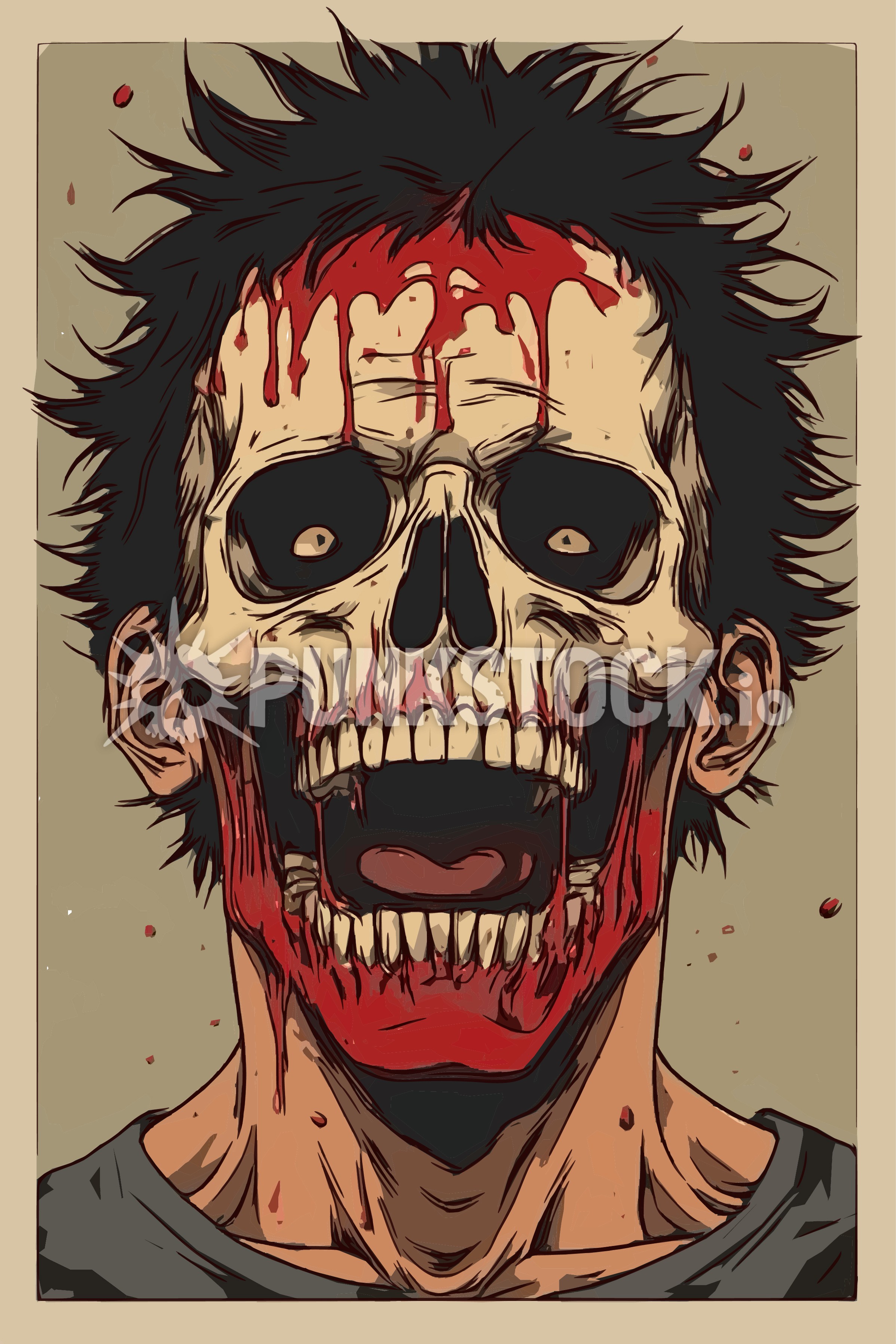 Skull skulls scream vector graphic