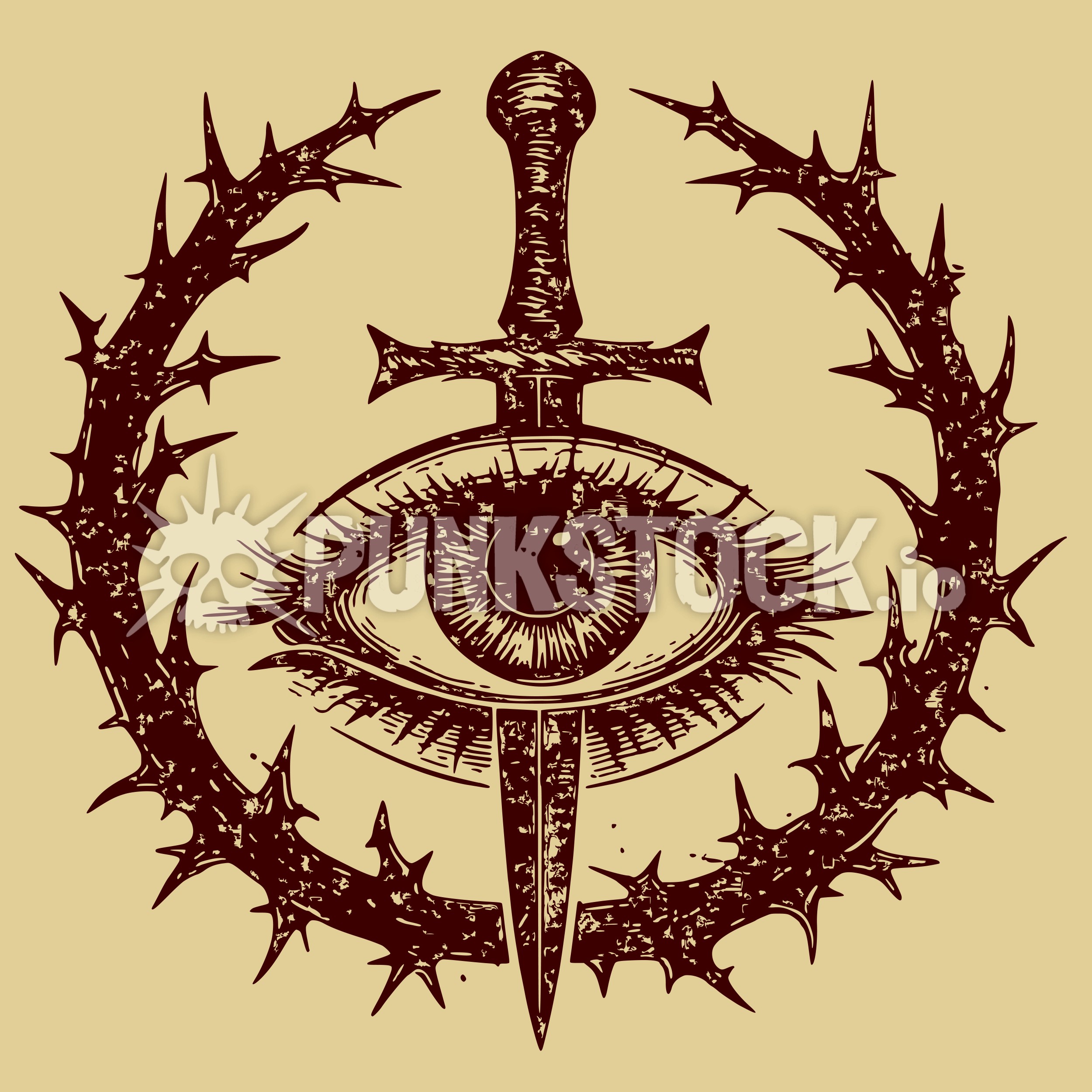 Eye crown crowned vector graphic