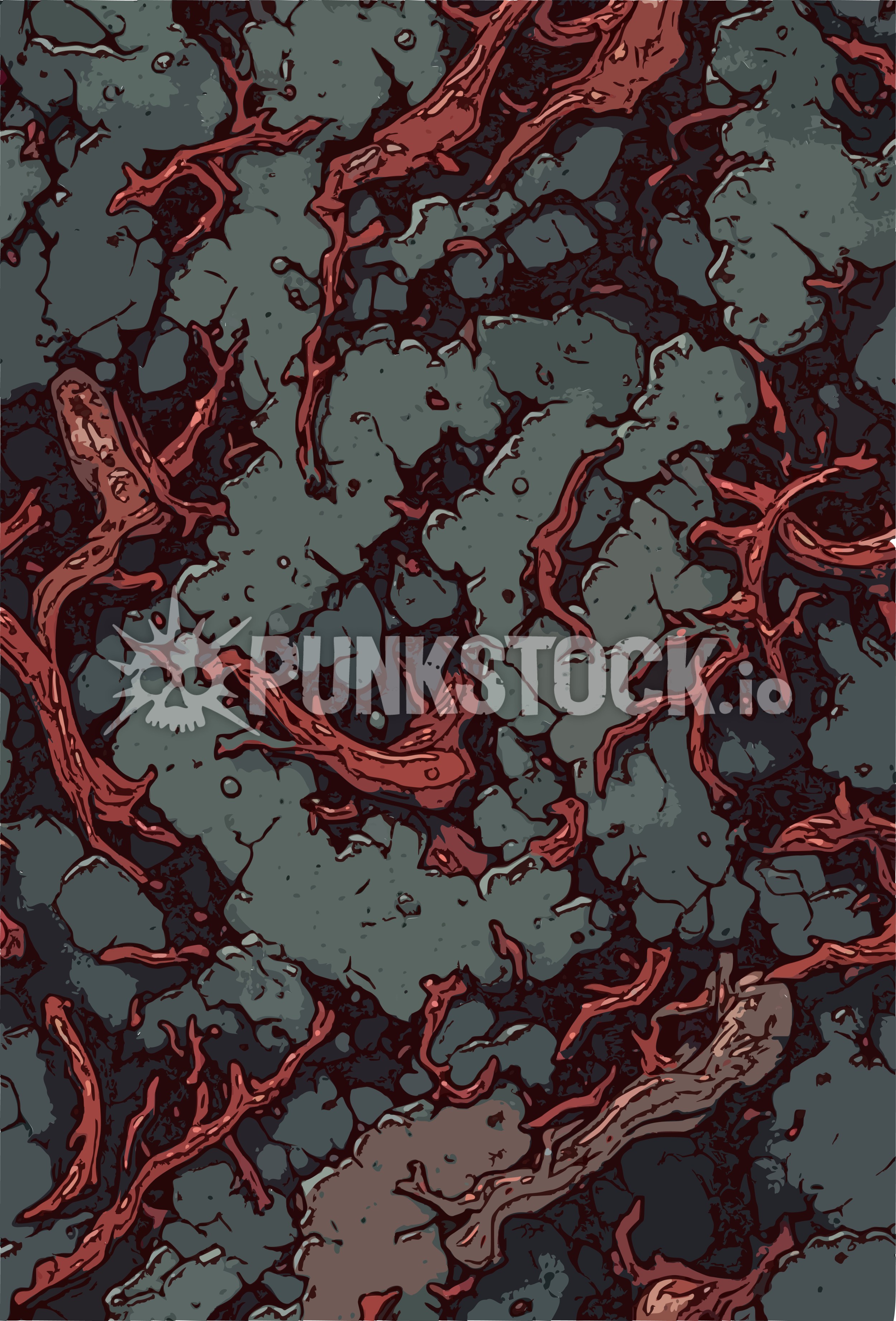 Roots growing vine vector graphic