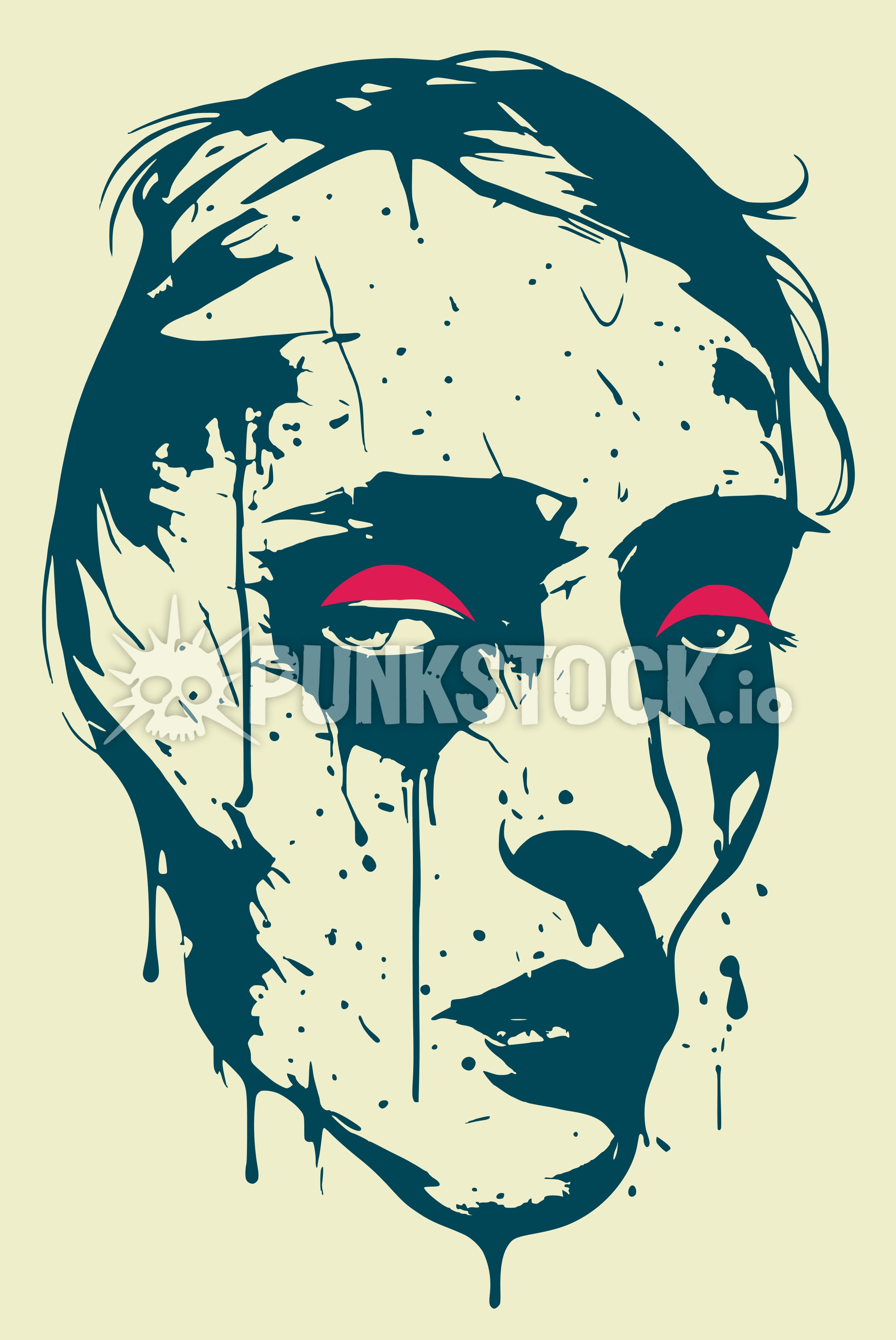 Face head girl vector graphic