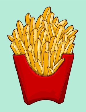 French fries vector graphic