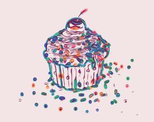 Cupcake vector graphic
