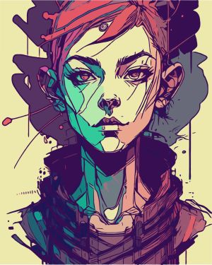 Face vector graphic