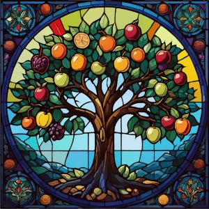 Stained glass vector graphic