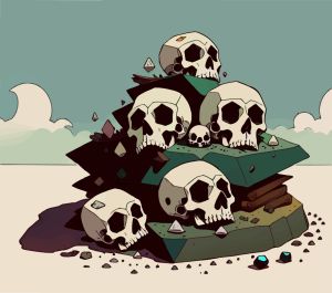 Pile vector graphic